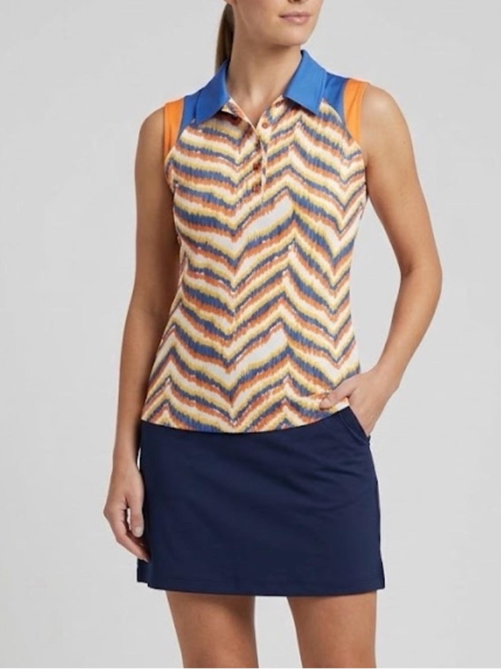 Monterey Club Sleeveless Golf Polo Tank Top Size Medium